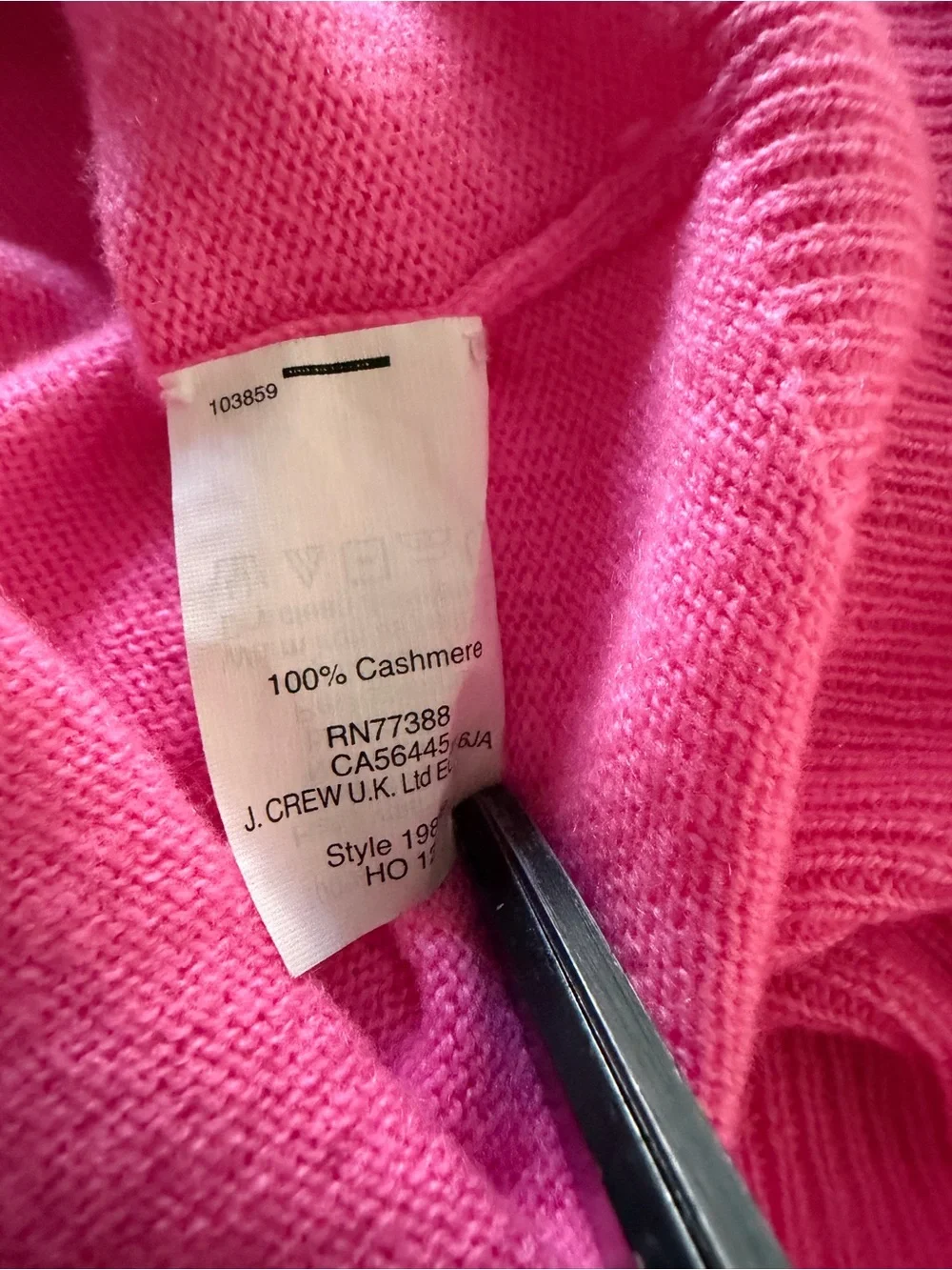 Talbots Size Small Hot Pink 3/4 Sleeve Pure 100% Cashmere Pullover Sweater